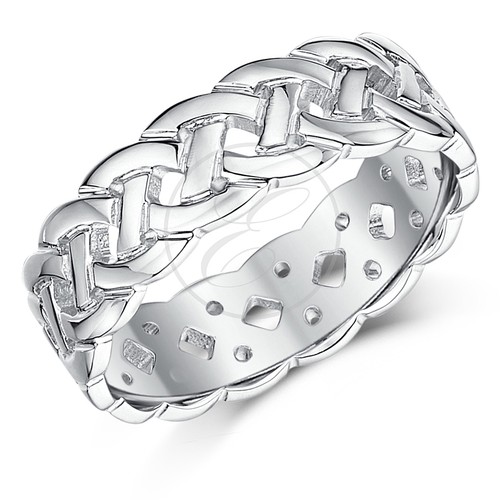 Bague mariage 9ct blanc - or,