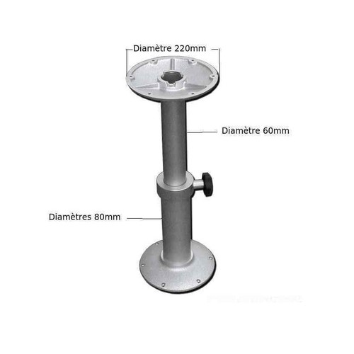 Pied table télescopique - table,