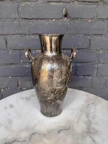 Ancien vase métal - vase, argenté