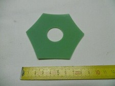 ancienne coupelle de lustre en opaline verte Ø 92 mm trou 27 mm (réf AK20)