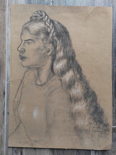 Portrait 1947 fusain - portrait,