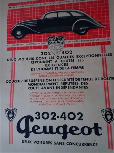 Automobile peugeot 302 402 - automobile,