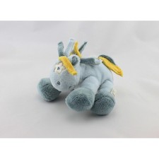 Doudou ane cheval bleu jaune
