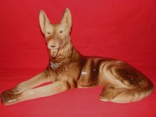 Ancien chien en céramique - Berger Allemand - Faience - Antique French