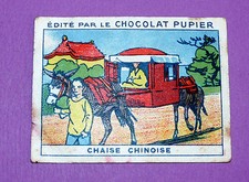  MOYENS DE LOCOMOTION CHAISE CHINOISE CHROMO CHOCOLAT PUPIER JOLIES IMAGES 1930