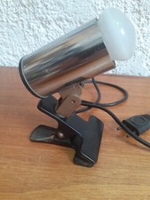 Spot à pince applique liseuse tube métal chromé vintage Lita Targetti Philips 
