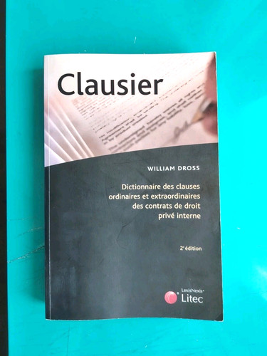 Clausier dictionnaire des - clausier, –