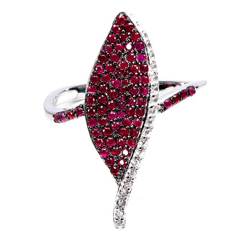 925 bague argent rubis - 925, en