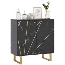 HOMCOM Buffet 76x35x77cm Noir