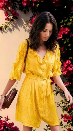 Robe sézane jaune safran - sézane,