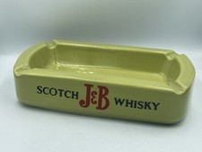 Vintage Cendrier Publicitaire Céramique J&B Scotch Whisky Ashtray Bar État Neuf
