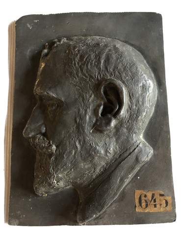 Plaque plomb portrait homme - plaque,
