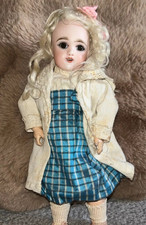 Rare jolie petite poupée ancienne EDEN BEBE tête porcelaine rare taille Bleuette