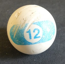 Balle plastique Loto N°12 | Accessoire jeu vintage REF 5822