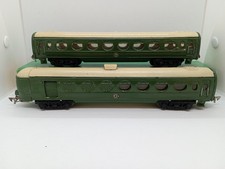 JEP, HO, Lot de 2 voitures État (dit saucisson) , Voiture + fourgon,Rare.