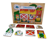 2 ⚜️ Jouet Puzzle En Bois La Ferme Fisher Price