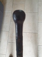 CANNE ANCIENNE CASSE TETE XIXeS METAL ET BOIS DE LIEGE A RESTAURER 89 CM DS JUS 