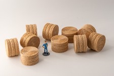 10 bottes de foin rondes H0