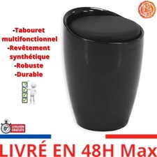 IDIMEX Tabouret Daniel Pouf Rond Coffre de Rangement Panier à Linge siège avec A