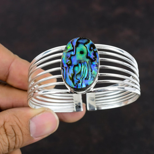 Bracelet jonc handmade argent - bracelet,