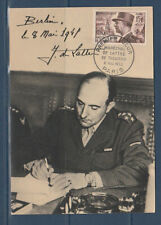 carte  1er jour   Maréchal de Lattre De Tassigny  75  Paris   1952