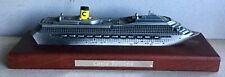 Costa Croisières Maquette bateau Fortuna V1 en métal argenté socle bois NG