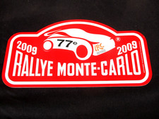 Plaque plate schild 77 eme RALLYE MONTE CARLO 2009 IRC METAL SOUVENIR 30 X 16 CM