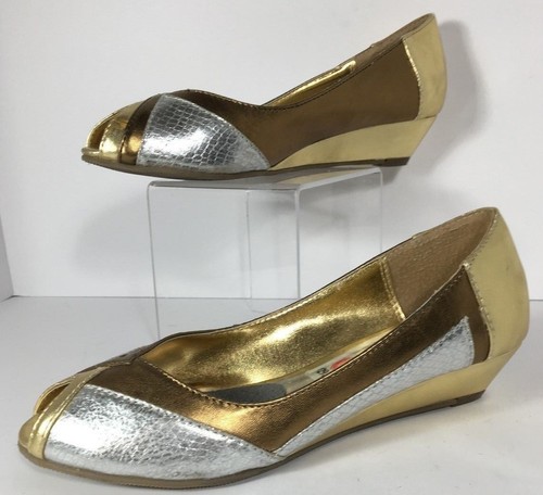 Soda open toe gold and - soda,