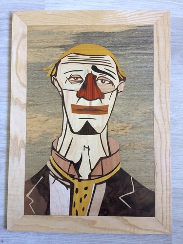 Tableau marqueterie bois - tableau,