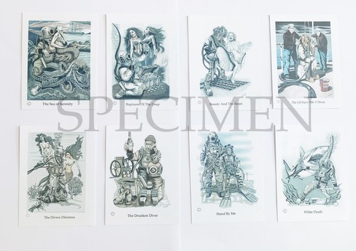 Siebe gorman diving cards - diving,