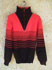 Pull col zip TRICOTS DU ROCHER SKI vintage années 70 shirt made in France 4 L