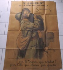 affiche ancienne Guerre ww1 Auguste Leroux Emprunt de la défense nationale 1917