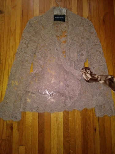 Monique lhuillier brown lace - monique,