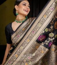 Saree Ethnique Designer Bollywood Indien Pour Fête Festive Floral