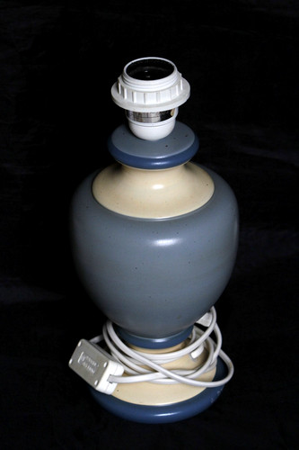 Pied lampe céramique - céramique, bleue