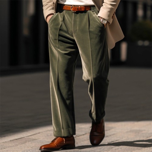 Hommes velours pantalon droit - hommes,