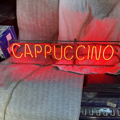 Vintage red neon illuminated - vintage,
