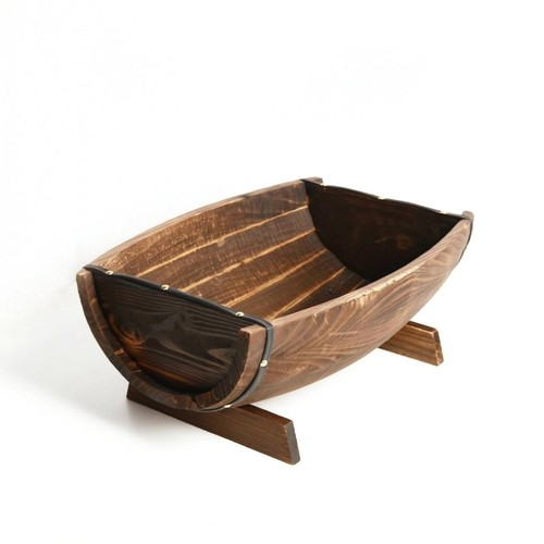 Jardinière demi tonneau fait - jardinière, demi-tonneau