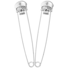  2 PCS Épingle De Sûreté À Nourrice Tete Mort Pour Foulard Vêtements