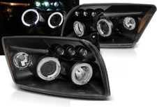 Paire de feux phares Dodge Caliber 06-12 Angel Eyes noir