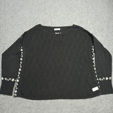 Odd Molly Pull Surdimensionné 3 - L Gris Coton Pointelle Tricot Lâche