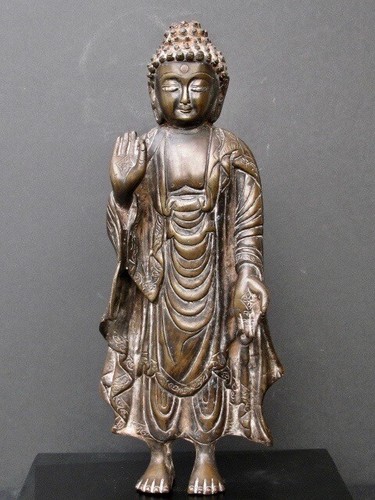 Ancien bouddha bronze - ancien, en