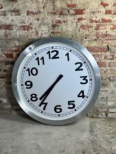 Pendule géante d'usine vintage 1980