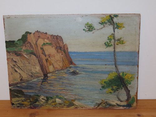 Peinture sur bois vue - vue, de
