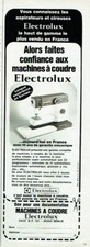 Publicité Advertising 1120 1980 Electrolux  les machines à coudre 