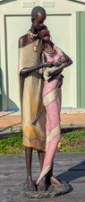 Statue Couple africain avec