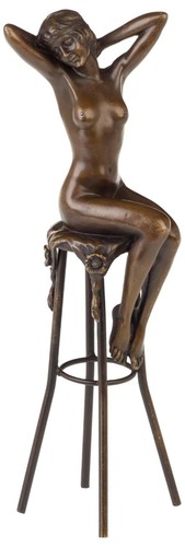 Statuette bronze femme nu - en,