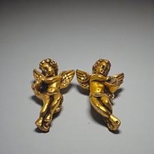 Pair of Gilt Cherub Wall