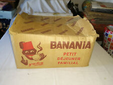 Très rare ancien carton publicitaire de transport boites de Banania