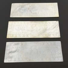 3 Jetons Anciens Gravés Nacre XIXè Chinois Chine China Victorian MOP Counter 19C